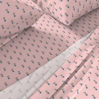 Mouse Forest Friends All Over Repeat Pattern in Baby Pink