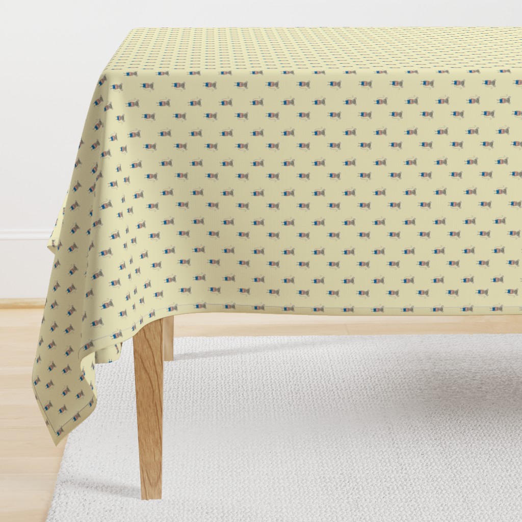 Mouse Forest Friends All Over Repeat Pattern in Lemon Yellow