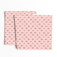 Forest Friends Woodland Animals Water Colors in Baby Pink