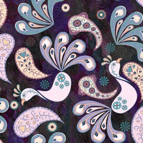 Paisley Peacock Purple