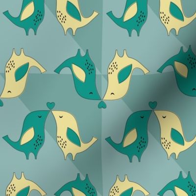 mid-centruy-modern-love-birds-Pattern-Teal-Variant