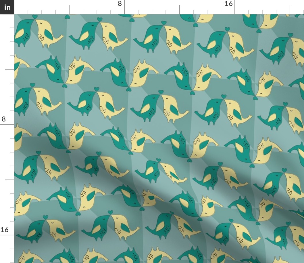 mid-centruy-modern-love-birds-Pattern-Teal-Variant