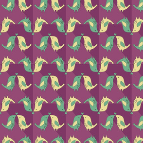 mid-centruy-modern-love-birds-Pattern-PurpleGreen-Variant