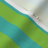 1 inch stripe - Lime Dk. Turquoise