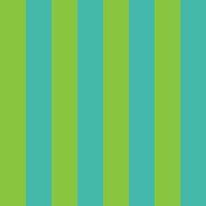 1 inch stripe - Lime Dk. Turquoise