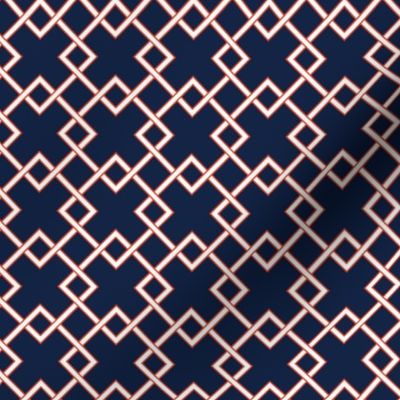 lattice - Indigo Red