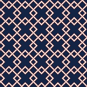 lattice - Indigo Red