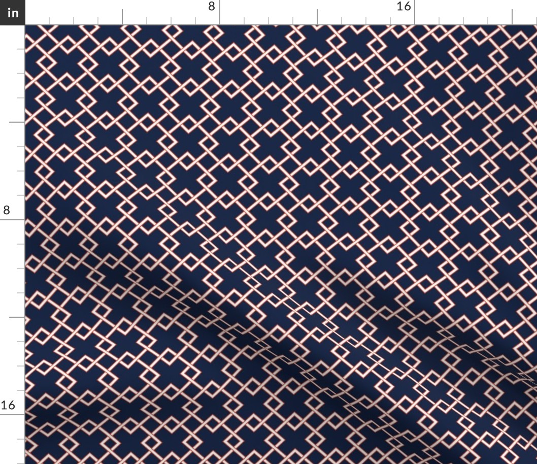 lattice - Indigo Red