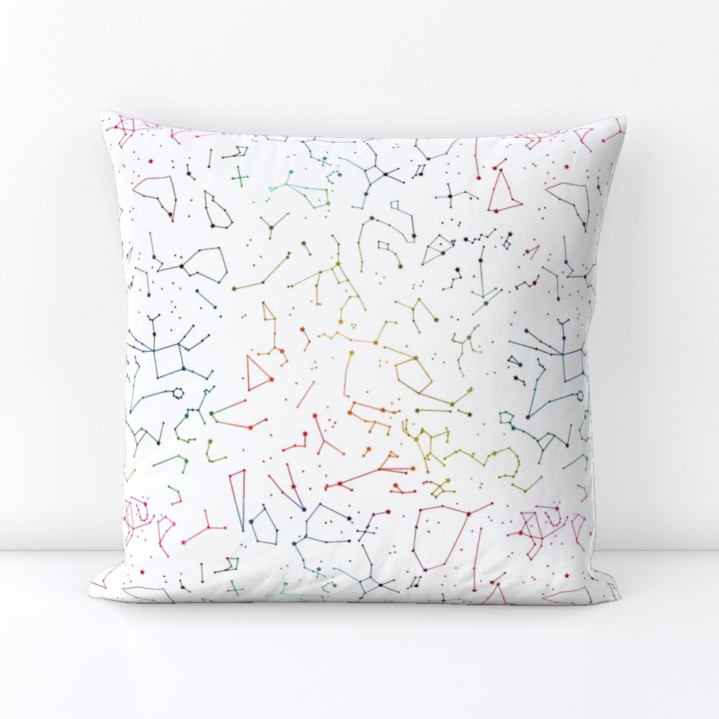 Constellations - Rainbow & White background