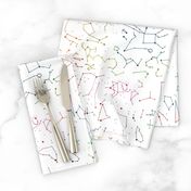 Constellations - Rainbow & White background