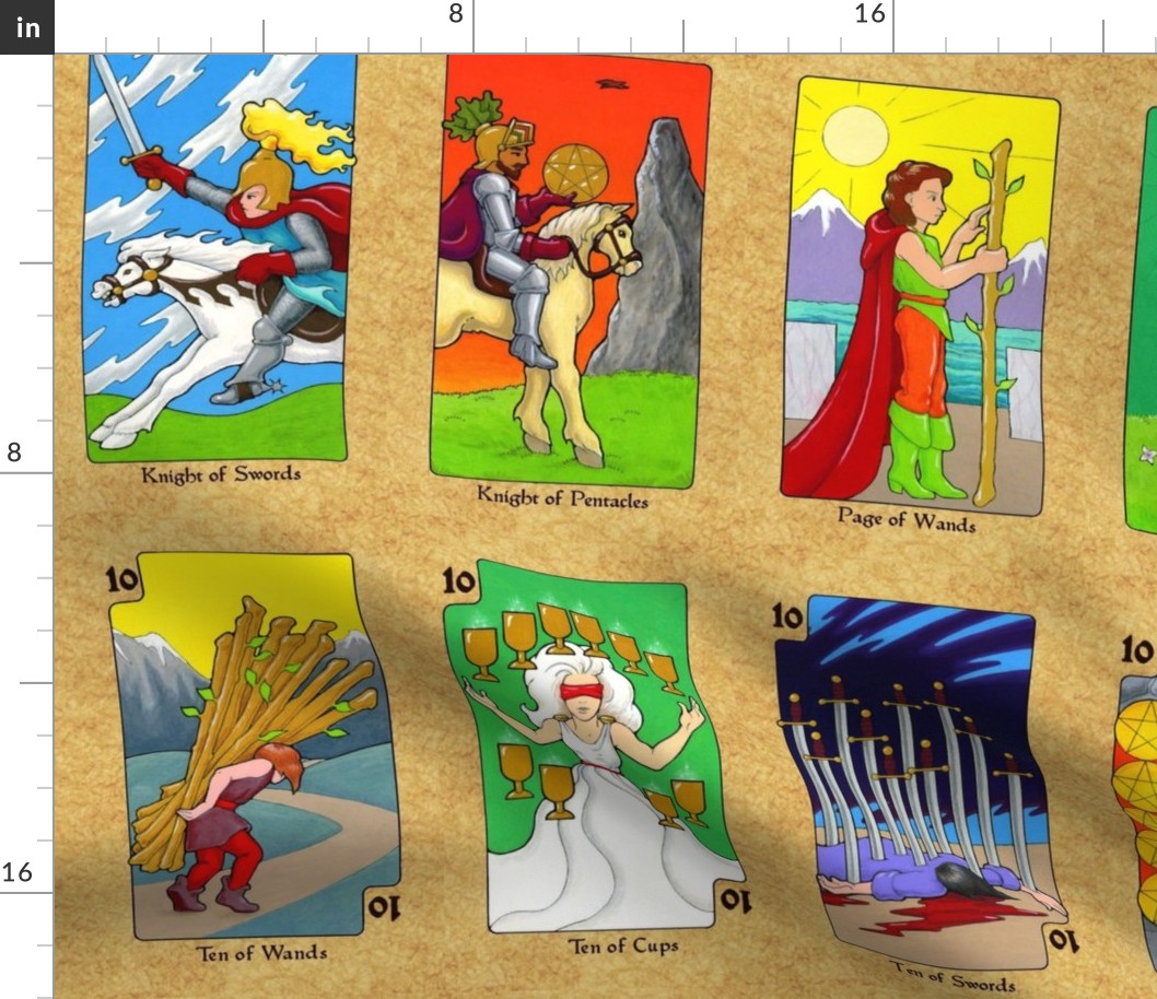 large scale hallmark tarot half deck