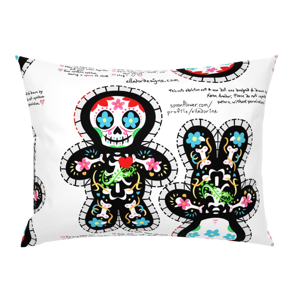 Cute Dia de los Muertos Cut & Sew Doll