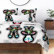 Cute Dia de los Muertos Skeleton Cut & Sew Pillow