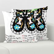 Cute Dia de los Muertos Skeleton Cut & Sew Pillow