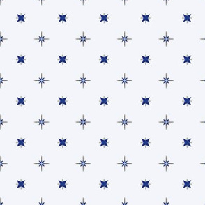 Tiny Blue and Grey Stars on Pale Blue