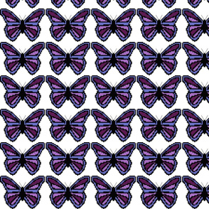 Cross stitch purple butterfly