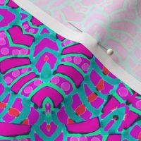 Pink Batik Kaleidoscope Stripes