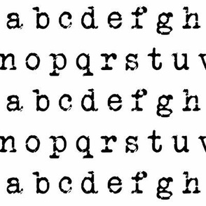 Typewriter Alphabet - Spoonflower