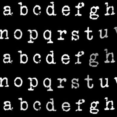 Typewriter Alphabet // Black