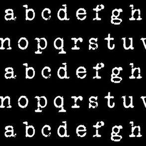 Typewriter Alphabet // Black