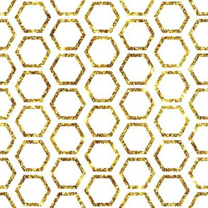 Hexagons // Gold Glitter Collection