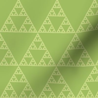 Sierpinski triangle in green tea