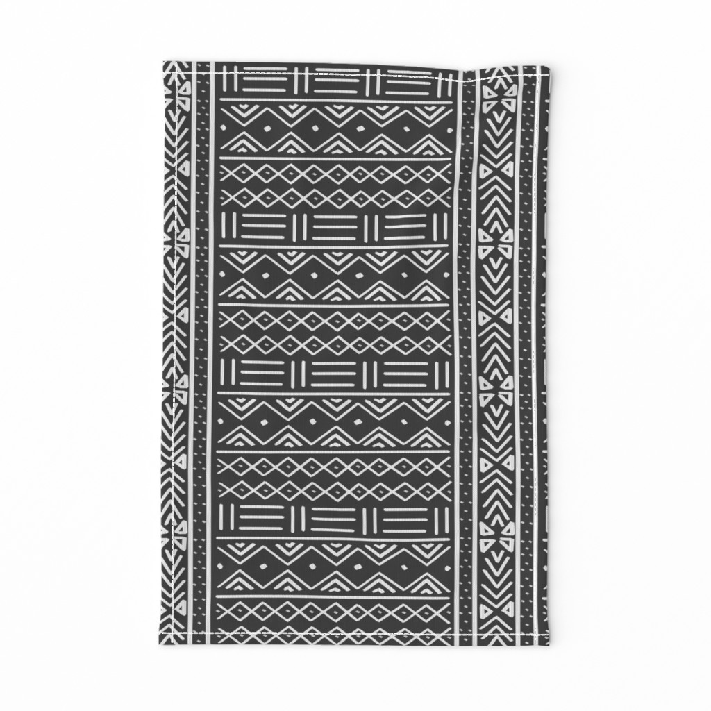 Charcoal Grey African Mudcloth