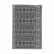 Charcoal Grey African Mudcloth