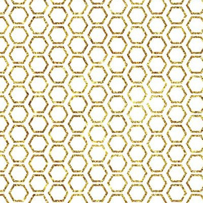 (small scale) Hexagons // Gold Glitter Collection