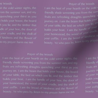 Prayer of the Woods (Purple)