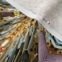 Sagrada Familia Nave Ceiling mirrored