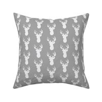 Deer Silhouette in Gray and White