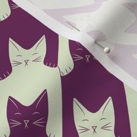 medium - cats-tooth in purple and mint