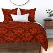 Calvarium Damask - red on red