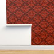 Calvarium Damask - red on red