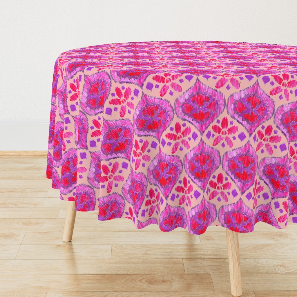 Ikat Medallion - purple and pink