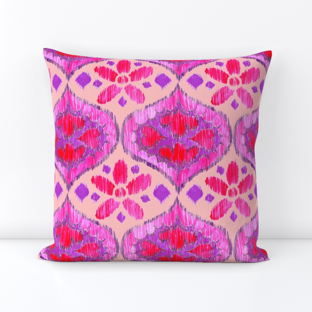 Ikat Medallion - purple and pink