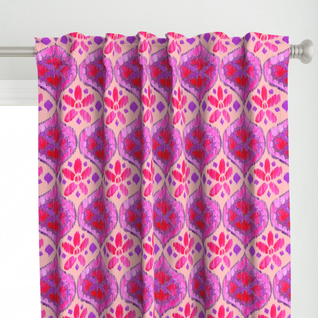 Ikat Medallion - purple and pink