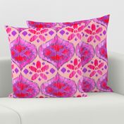 Ikat Medallion - purple and pink