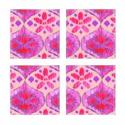 Ikat Medallion - purple and pink