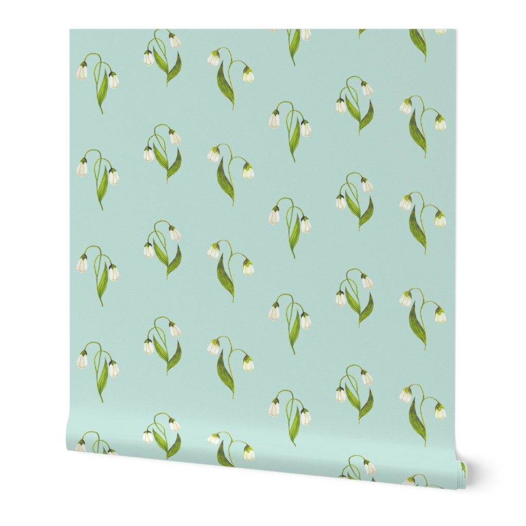 Lily in Green on Seafoam // standard