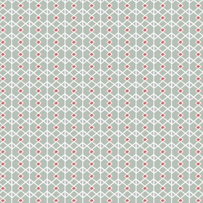 Annika Diamond - Geometric Grey & Red 