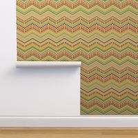 Dash & Dot Chevron - Geometric Stripe