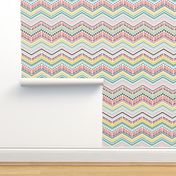 Dash & Dot Chevron - Geometric Stripe