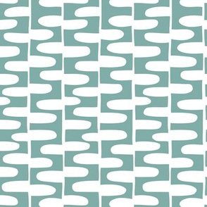 Hopscotch - Geometric Aqua Blue