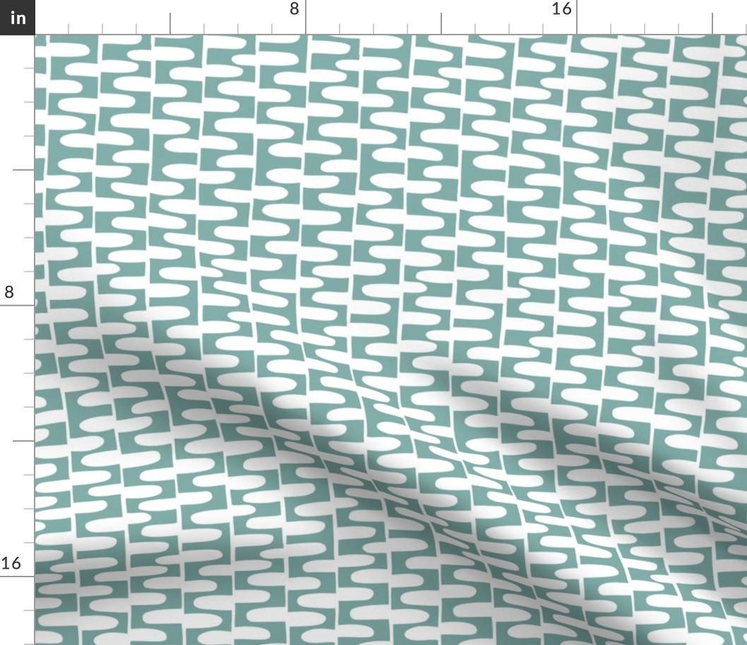 Hopscotch - Geometric Aqua Blue