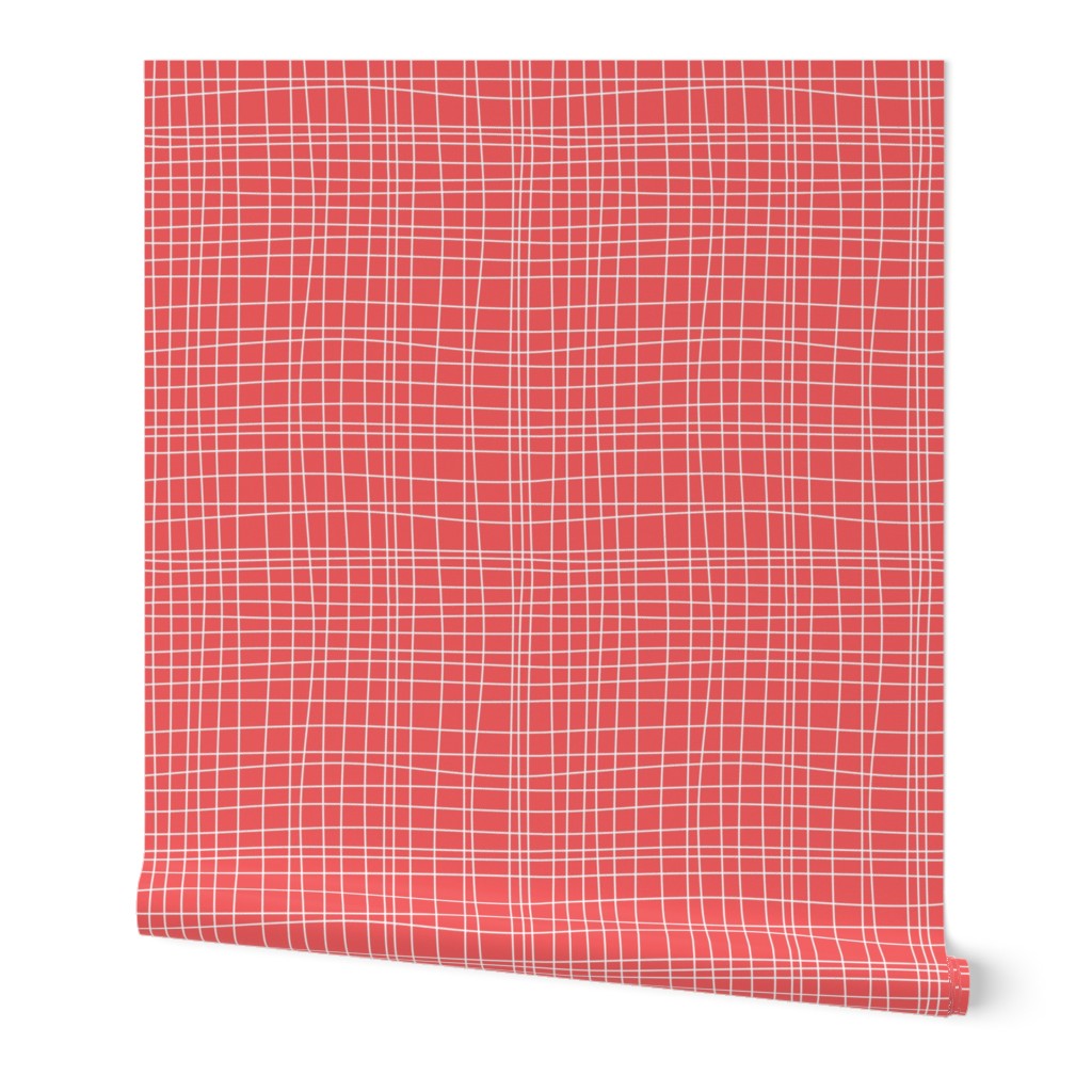 Off The Grid - Red Geometric Plaid 