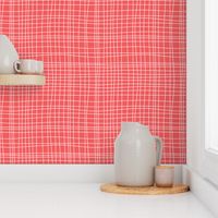 Off The Grid - Red Geometric Plaid 