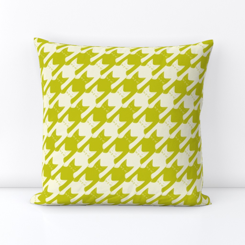 medium - cats-tooth in lime green and light yellow