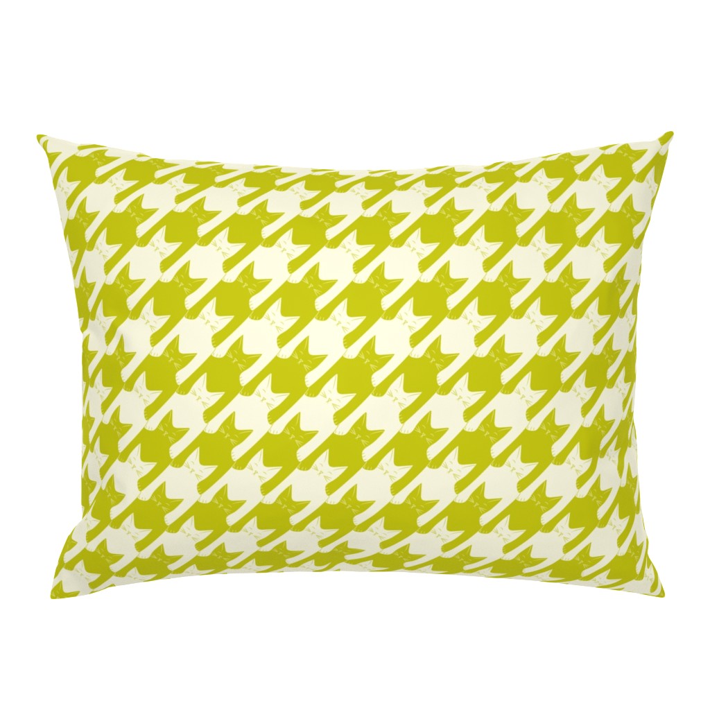 medium - cats-tooth in lime green and light yellow